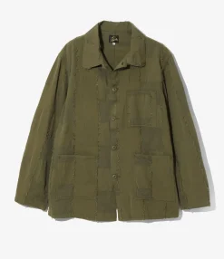 D.N. Coverall - Olive - Ripstop Cut Jacquard