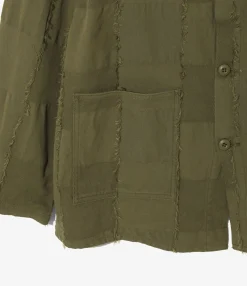 D.N. Coverall - Olive - Ripstop Cut Jacquard