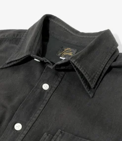 Double Collar Shirt - Black - 6oz Denim
