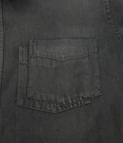 Double Collar Shirt - Black - 6oz Denim