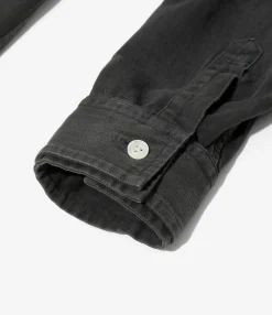 Double Collar Shirt - Black - 6oz Denim
