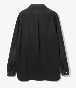 Double Collar Shirt - Black - 6oz Denim