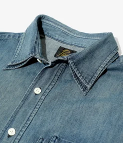 Double Collar Shirt - Blue - 6oz Denim