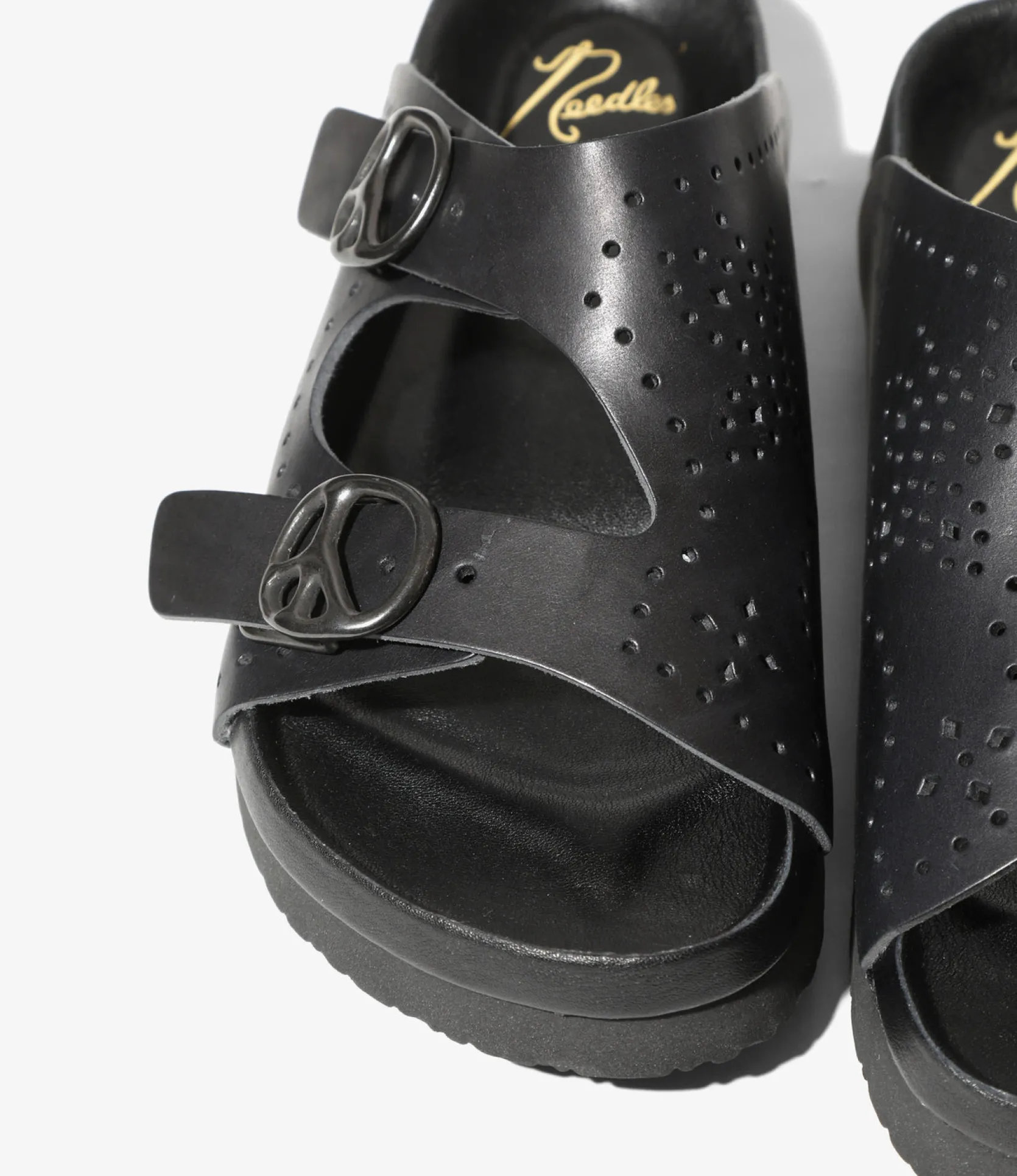 Double Strap Sandal - Black - Cowhide Lthr.