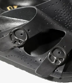 Double Strap Sandal - Black - Cowhide Lthr.