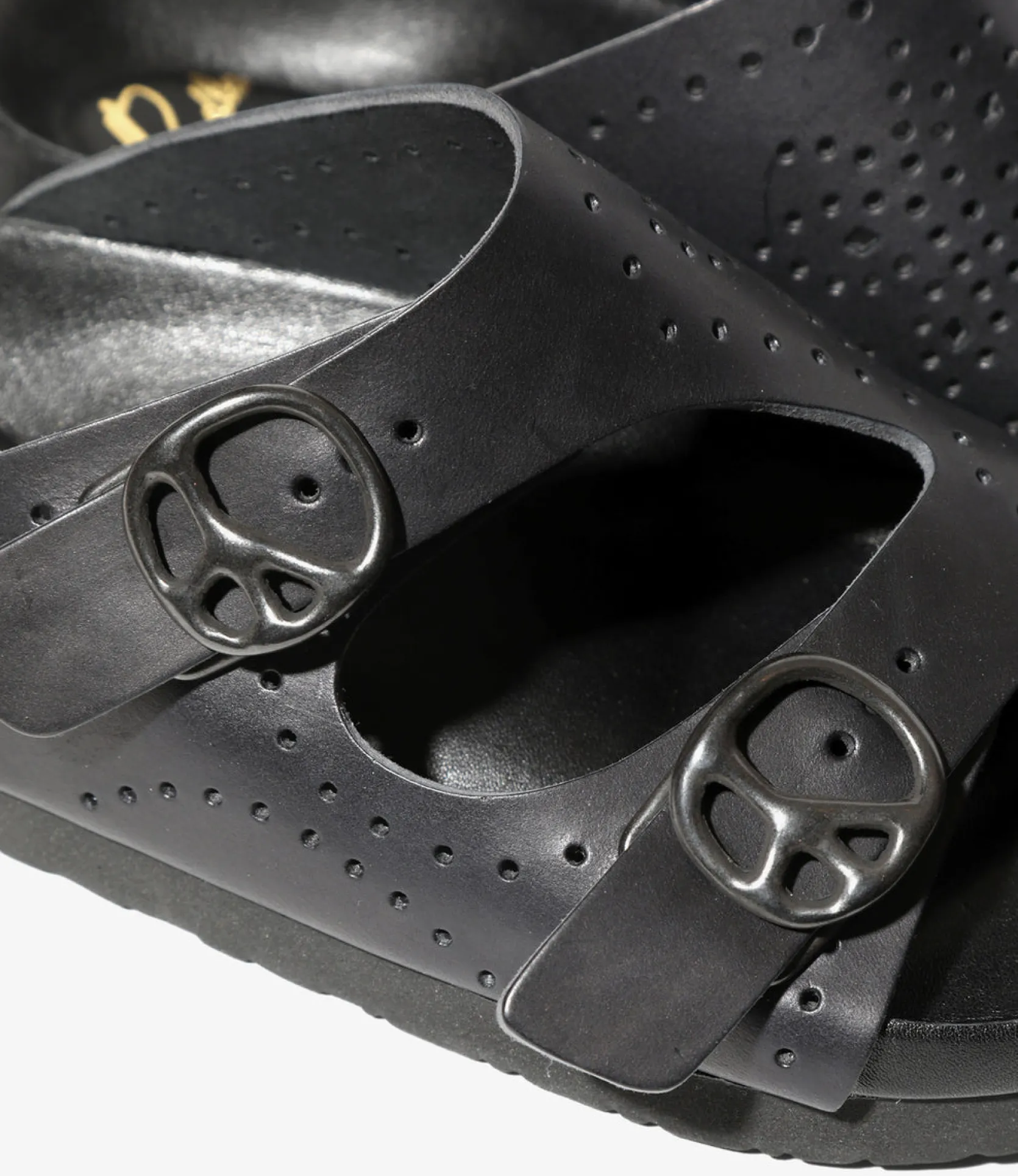 Double Strap Sandal - Black - Cowhide Lthr.