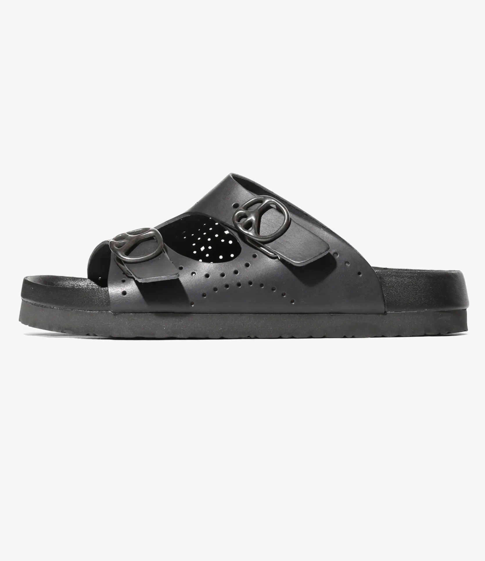 Double Strap Sandal - Black - Cowhide Lthr.