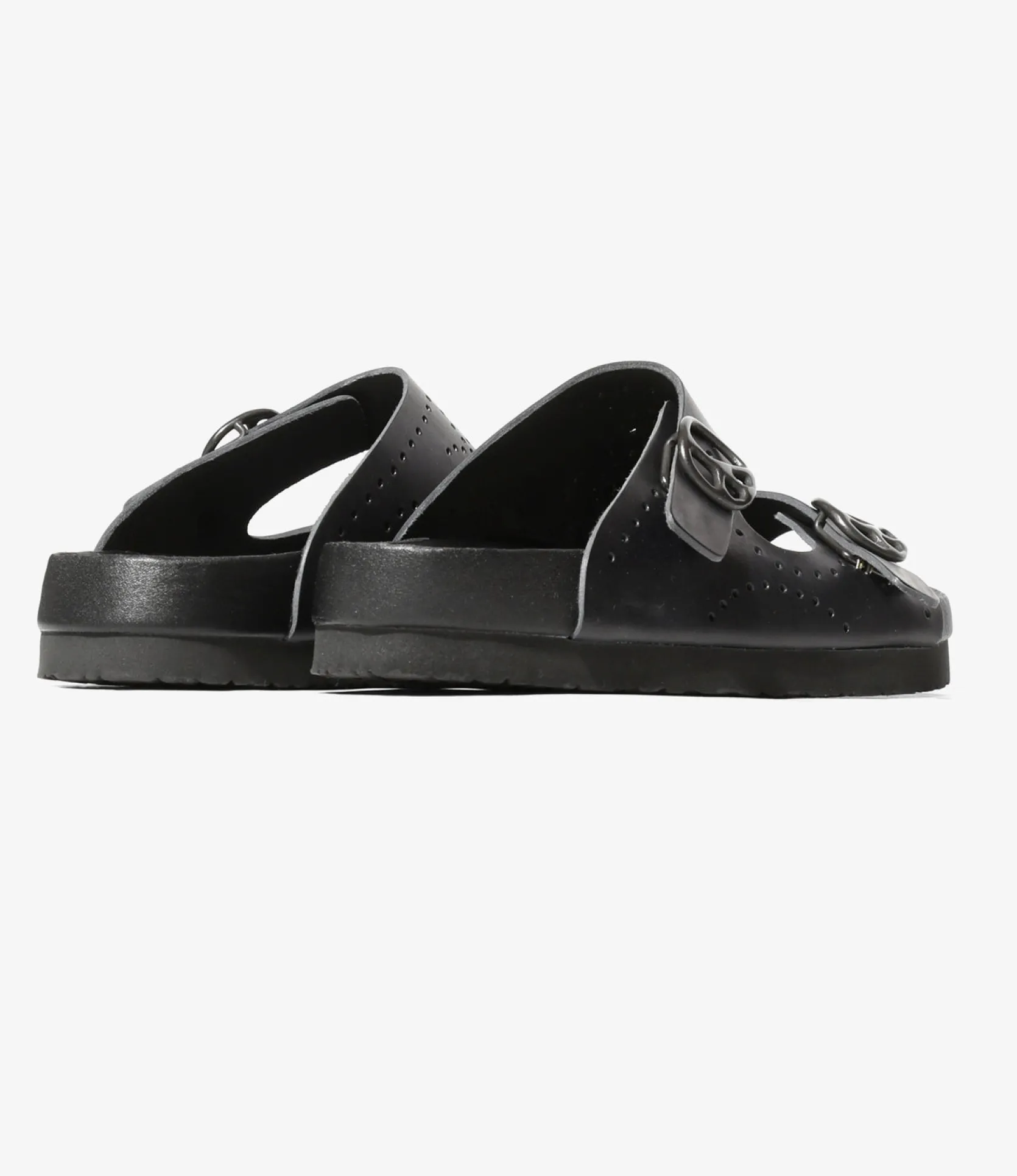 Double Strap Sandal - Black - Cowhide Lthr.
