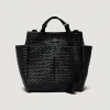 EG x BAGSINPROGRESS - Carry All Beach Bag - Black Quilted Fake Leather