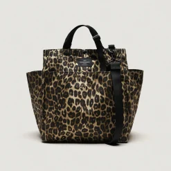 EG x BAGSINPROGRESS - Carry All Beach Bag - Brown Nyco Leopard Print