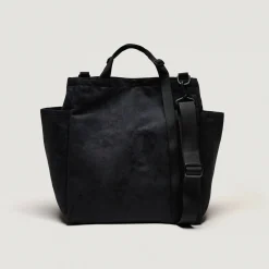 EG x BAGSINPROGRESS - Carry All Beach Bag - Black Polyester Fake Suede