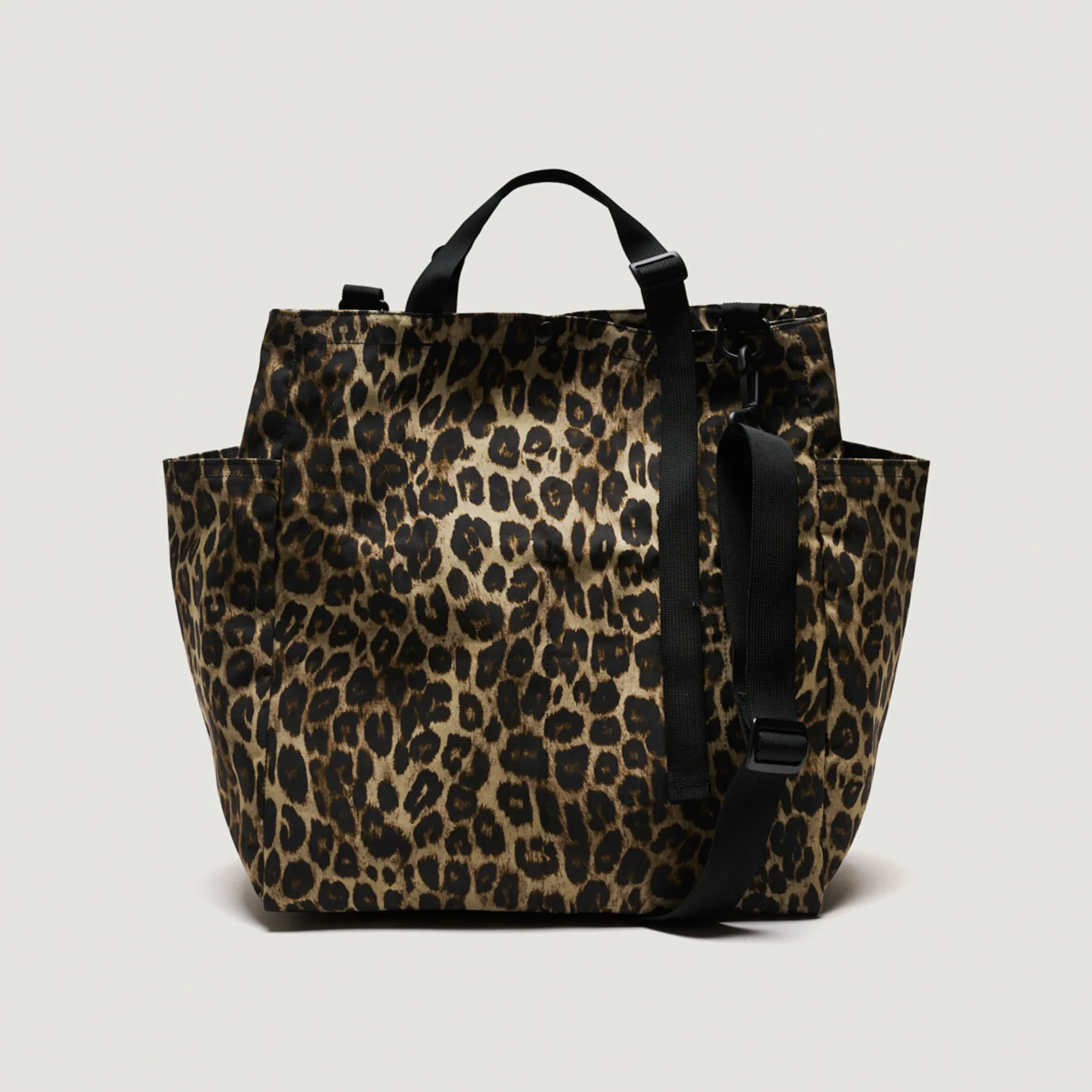 EG x BAGSINPROGRESS - Carry All Beach Bag - Brown Nyco Leopard Print