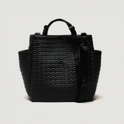 EG x BAGSINPROGRESS - Carry All Beach Bag - Black Quilted Fake Leather