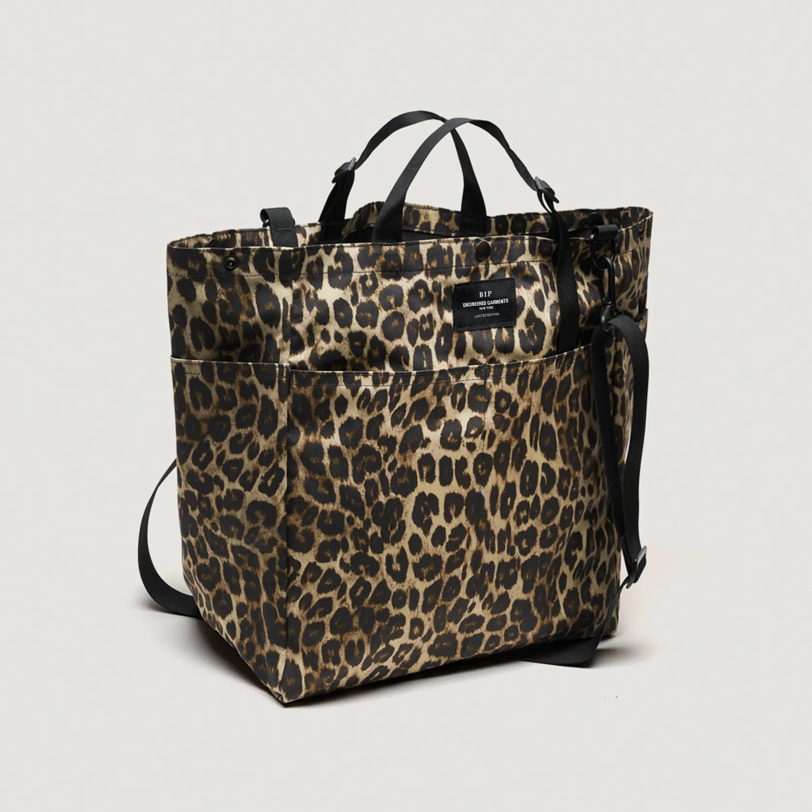 EG x BAGSINPROGRESS - Carry All Beach Bag - Brown Nyco Leopard Print