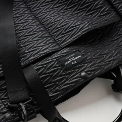 EG x BAGSINPROGRESS - Carry All Beach Bag - Black Quilted Fake Leather