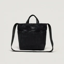 EG x BAGSINPROGRESS - Multi-Pocket Bag - Medium - Black Polyester Fake Suede