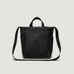 EG x BAGSINPROGRESS - Multi-Pocket Bag - Medium - Black Quilted Fake Leather