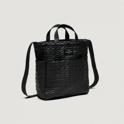 EG x BAGSINPROGRESS - Multi-Pocket Bag - Medium - Black Quilted Fake Leather