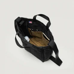 EG x BAGSINPROGRESS - Multi-Pocket Bag - Medium - Black Quilted Fake Leather