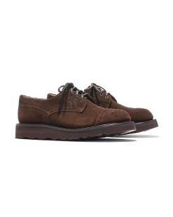 EG x Tricker's - Women's Asymmetric Gibson - Brown - Suede - Morflex Sole
