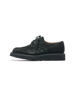 EG x Tricker's - Women's Asymmetric Gibson - Black - Suede - Morflex Sole