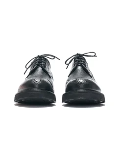 EG x Tricker's - Women's Asymmetric Gibson - Black - Olivvia SG - Morflex Sole