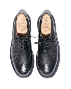 EG x Tricker's - Women's Brogue Shoe - Black - Multi Tone - Morflex Sole