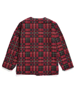 Engineer Jacket - Red / Charcoal Old Plaid Jacquard