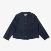 Engineer Short Jacket - Dk. Navy Cotton Heavy Basketweave