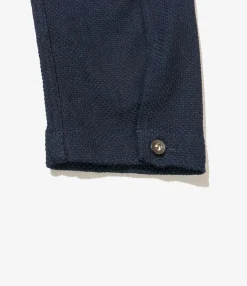 Engineer Short Jacket - Dk. Navy Cotton Heavy Basketweave