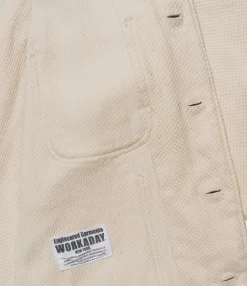 Engineer Short Jacket - Natural Cotton Heavy Basketweave