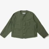 Engineer Short Jacket - Olive Cotton Reverse Sateen