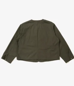 Engineer Short Jacket - Olive Heavyweight Cotton Ripstop