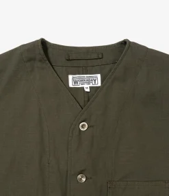 Engineer Short Jacket - Olive Heavyweight Cotton Ripstop
