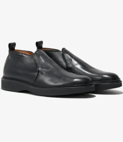 Engineered Garments x Alden - Slip-on Chukka Boot - Black Calfskin