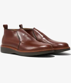Engineered Garments x Alden - Slip-on Chukka Boot - Brown Calfskin