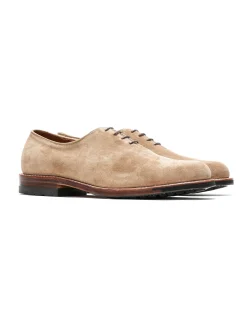 Engineered Garments x Alden - Wholecut Plain Toe Oxford - Tan Suede