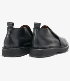 Engineered Garments x Alden - Slip-on Chukka Boot - Black Calfskin