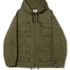 Engineered Garments x Pilgrim Surf Supply - Russel Zip Parka - Olive - Cotton Ventile