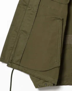 Engineered Garments x Pilgrim Surf Supply - Russel Zip Parka - Olive - Cotton Ventile
