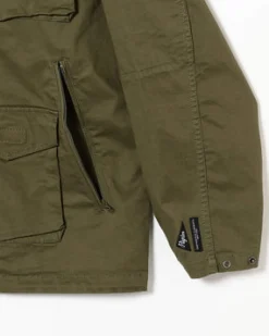 Engineered Garments x Pilgrim Surf Supply - Russel Zip Parka - Olive - Cotton Ventile