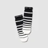 Engineered Garments x sawa takai - Stripe Socks - Black / White