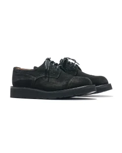 Engineered Garments x Tricker's Asymmetric Gibson - Black Suede Morflex