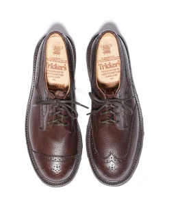 Engineered Garments x Tricker's  Asymmetric Gibson - Brown Scotch Grain Morflex