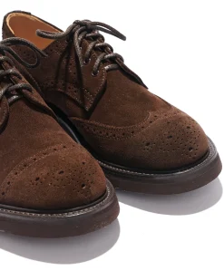 Engineered Garments x Tricker's Asymmetric Gibson - Brown Suede Morflex