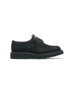 Engineered Garments x Tricker's Asymmetric Gibson - Black Suede Morflex