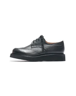Engineered Garments x Tricker's Asymmetric Gibson - Black Scotch Grain Morflex