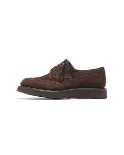 Engineered Garments x Tricker's Asymmetric Gibson - Brown Suede Morflex