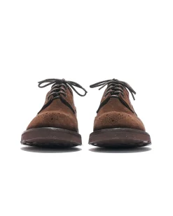 Engineered Garments x Tricker's Asymmetric Gibson - Brown Suede Morflex