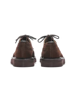 Engineered Garments x Tricker's Asymmetric Gibson - Brown Suede Morflex